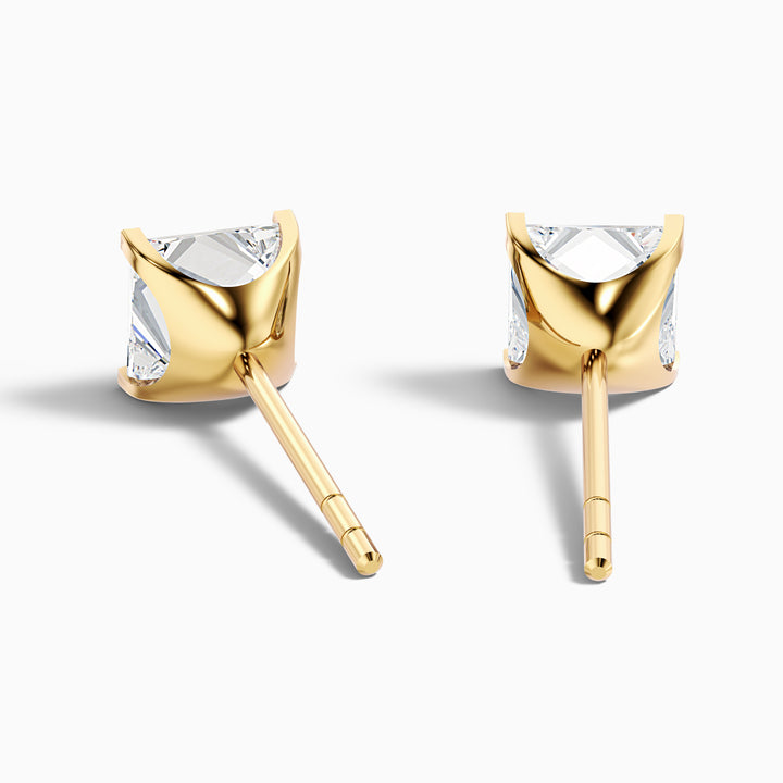 Princess Cut Lab Grown Stud Diamond Earrings