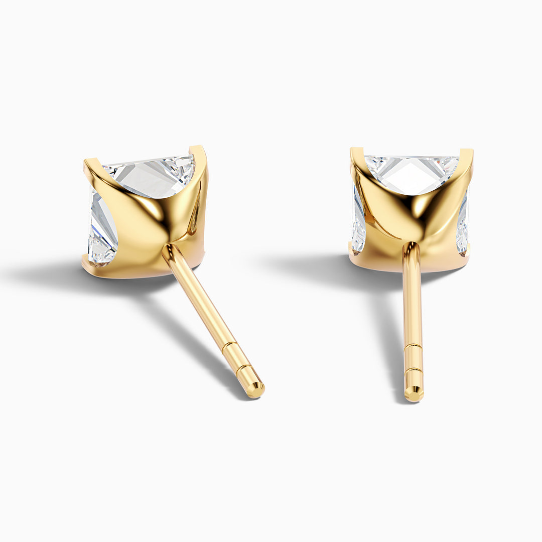 Princess Cut Moissanite Stud Diamond Earrings