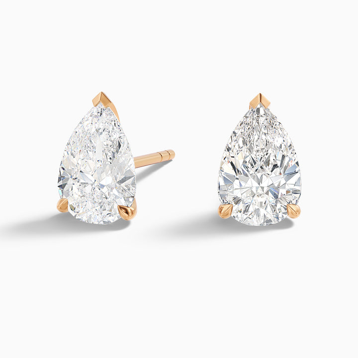 Pear Lab Grown Stud Diamond Earrings
