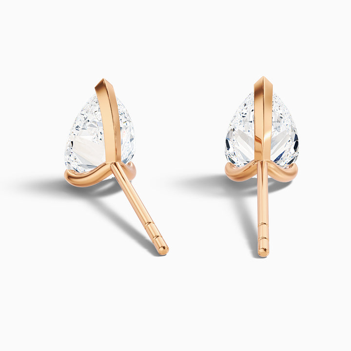 Pear Lab Grown Stud Diamond Earrings