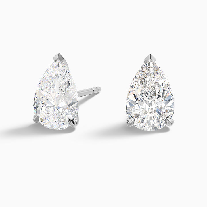 Pear Lab Grown Stud Diamond Earrings