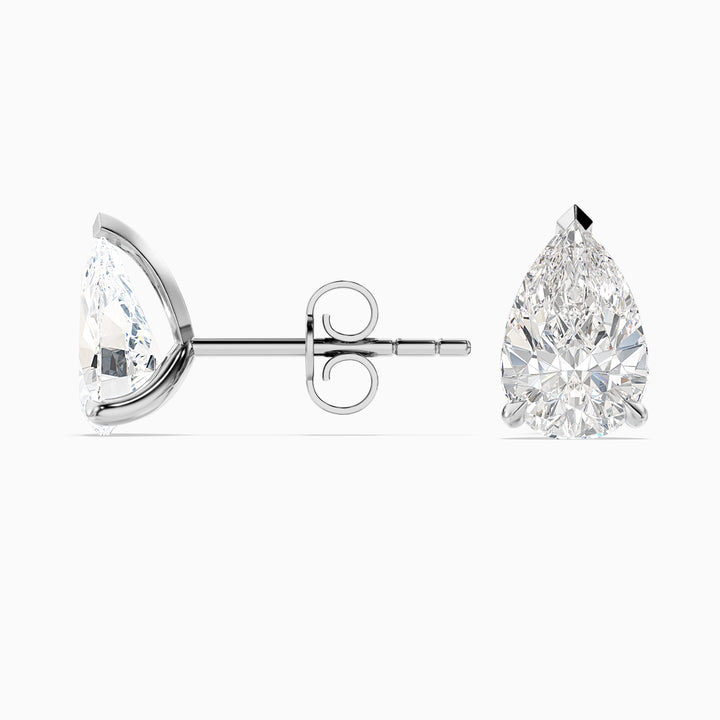 Pear Lab Grown Stud Diamond Earrings