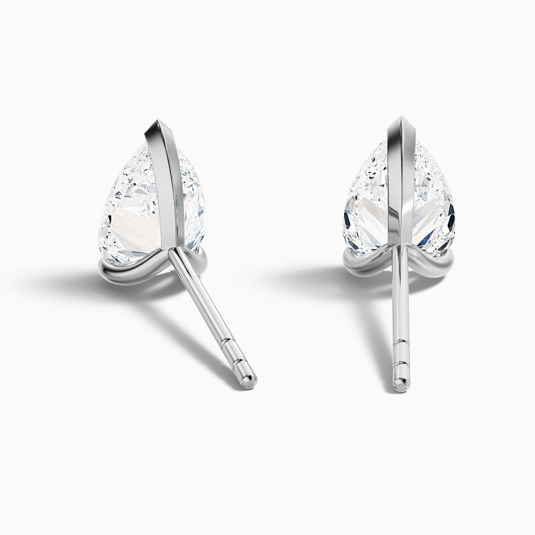 Pear Lab Grown Stud Diamond Earrings