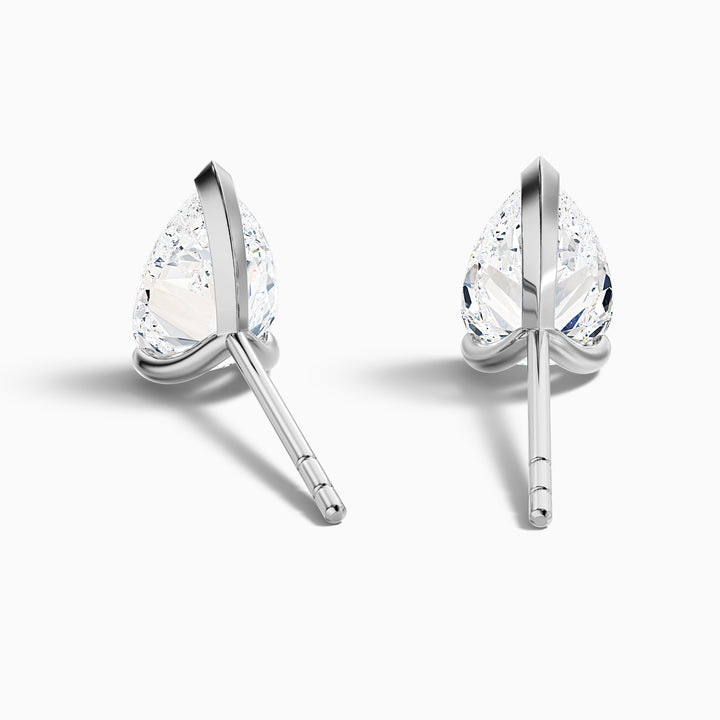 Pear Lab Grown Stud Diamond Earrings