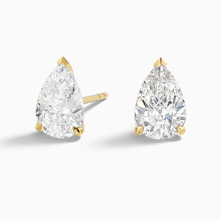 Pear Lab Grown Stud Diamond Earrings