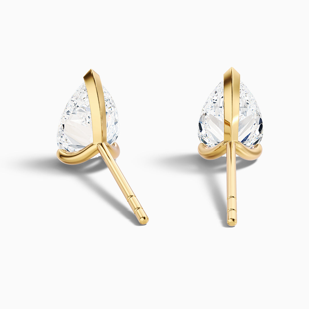Pear Lab Grown Stud Diamond Earrings