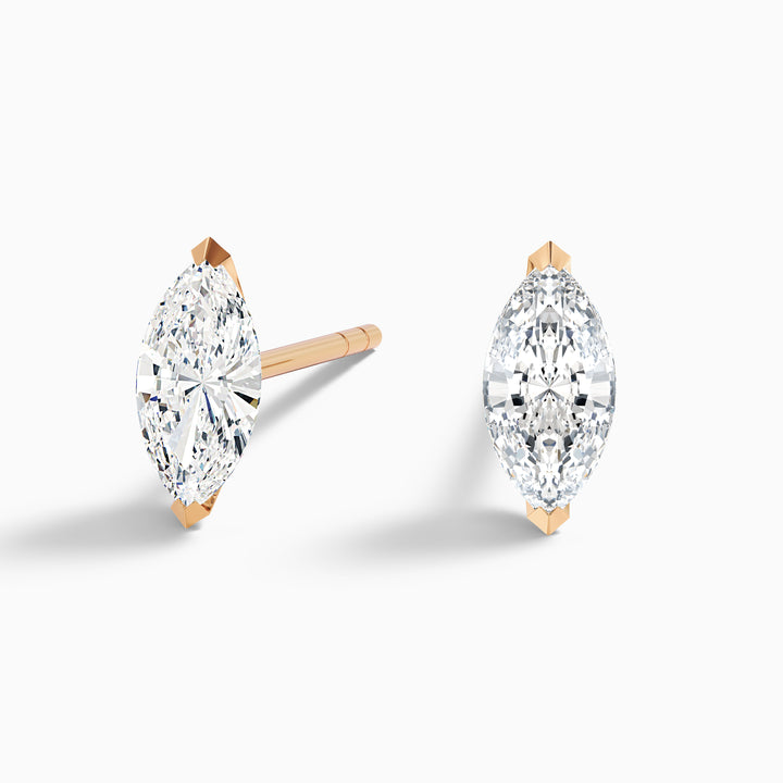 Marquise Cut Moissanite Stud Diamond Earrings