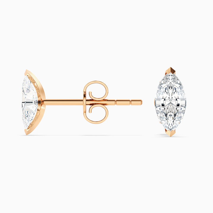 Marquise Cut Moissanite Stud Diamond Earrings