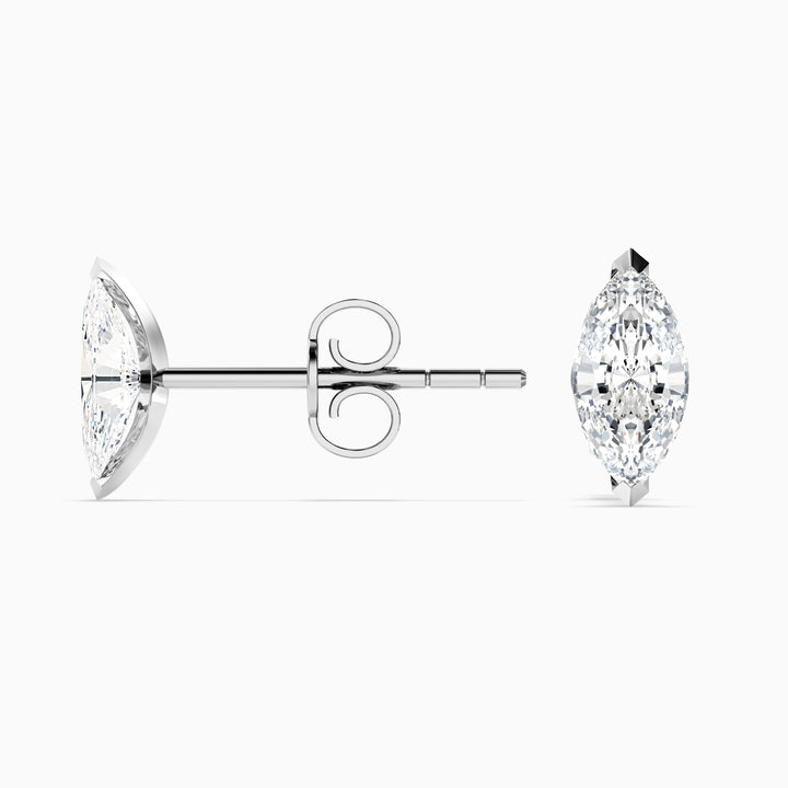 Marquise Cut Moissanite Stud Diamond Earrings