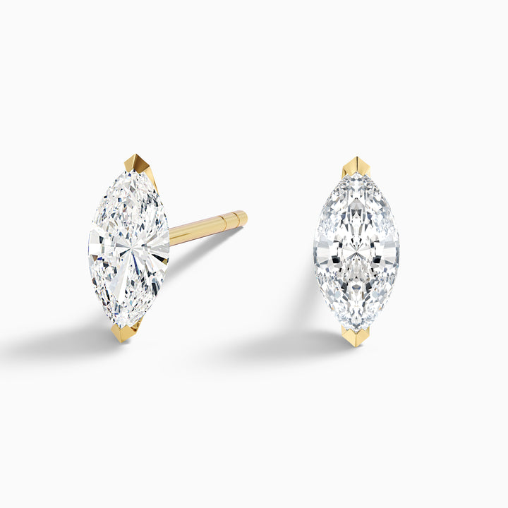 Marquise Cut Moissanite Stud Diamond Earrings