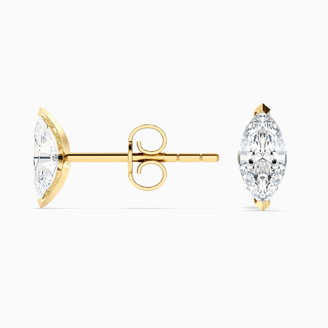 Marquise Cut Moissanite Stud Diamond Earrings