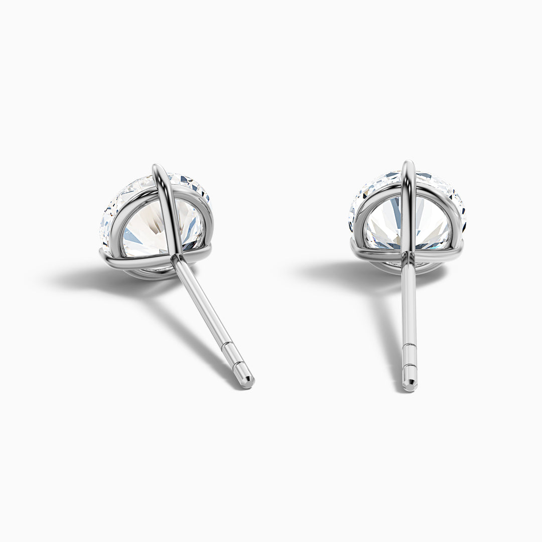 3 Prong Martini Round Cut IGI Certified Lab Grown Diamond Stud Earrings