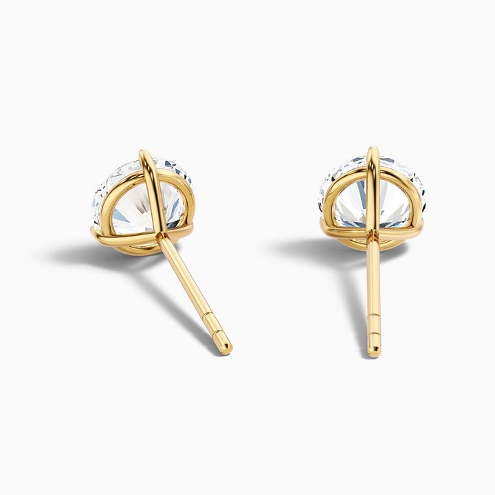 3 Prong Martini Round Cut IGI Certified Lab Grown Diamond Stud Earrings