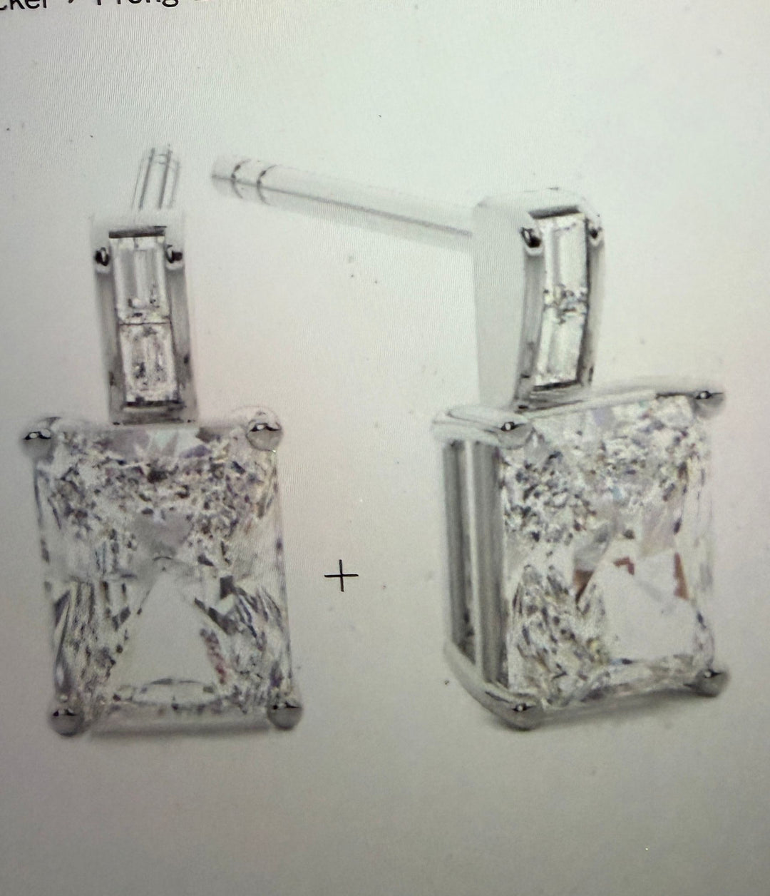 Radiant Cut Moissanite Stud Diamond Earrings (Custom Order)