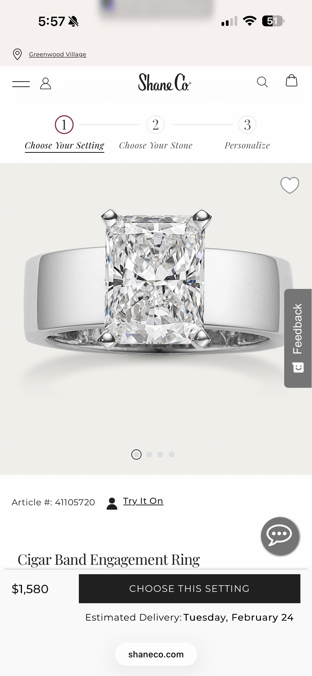 Custom order: 2.00 CT radiant cut Lab diamond ring in 925 silver - for Tanner